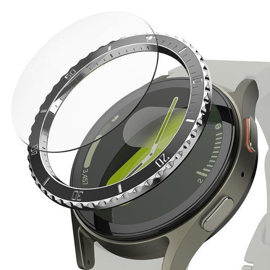 Ringke Premium Styling Beschermingsframe voor Samsung Galaxy Watch7 44mm, Model 4, Zwart