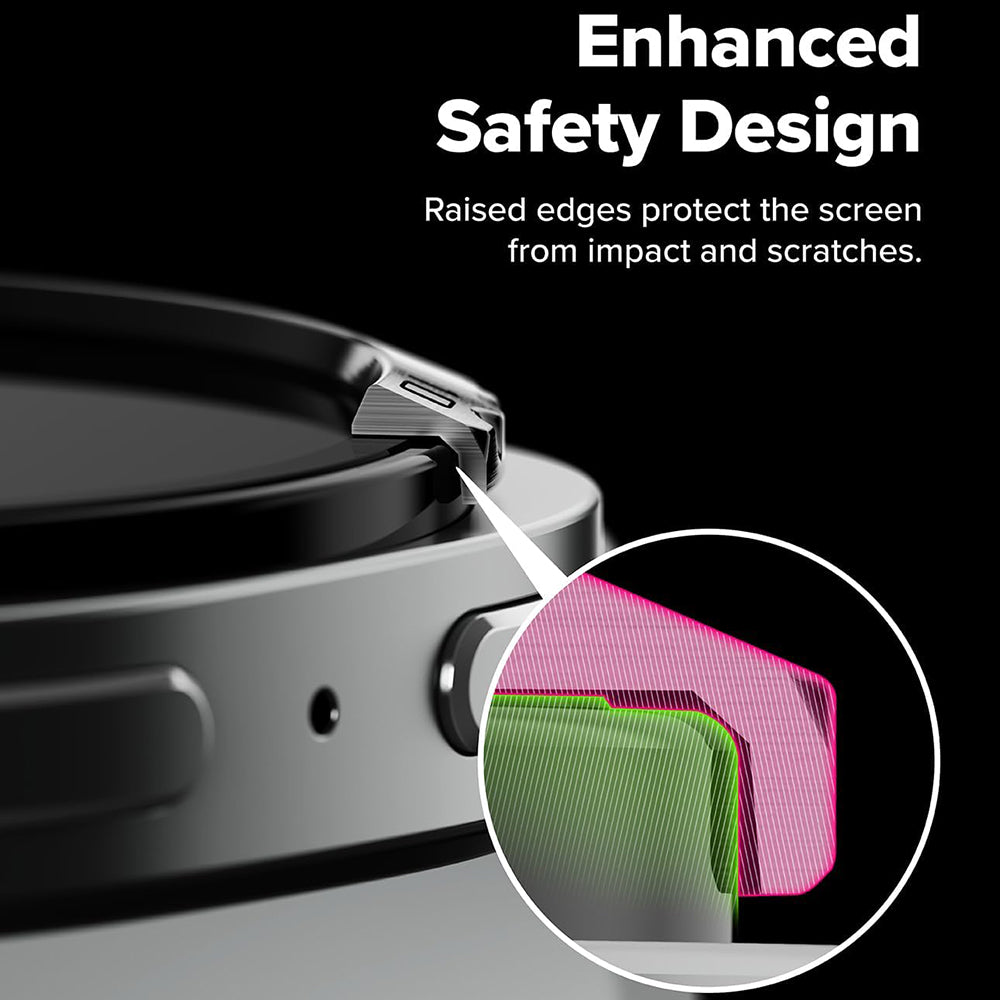 Ringke Inner Styling Beschermingsframe voor Samsung Galaxy Watch8 Classic, Zwart
