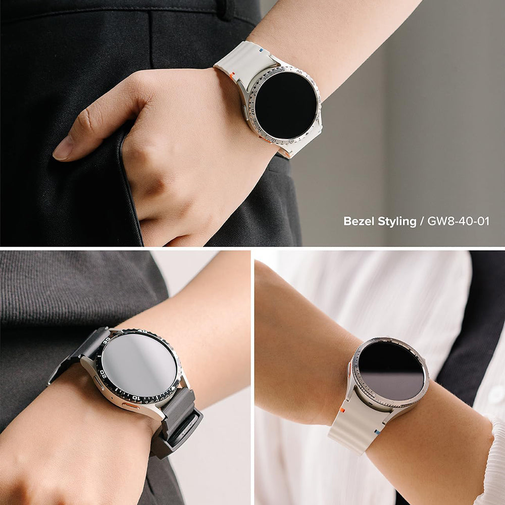 Ringke Inner Styling Beschermingsframe voor Samsung Galaxy Watch8 Classic, Zwart