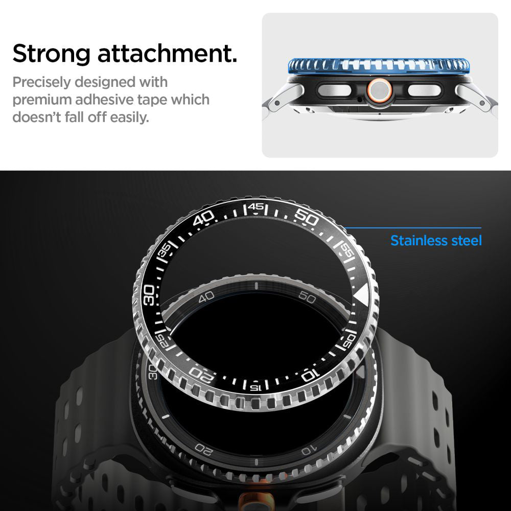 Spigen Tune Pro Diver Protection Frame for Samsung Galaxy Watch8 Classic, Black ACS10016