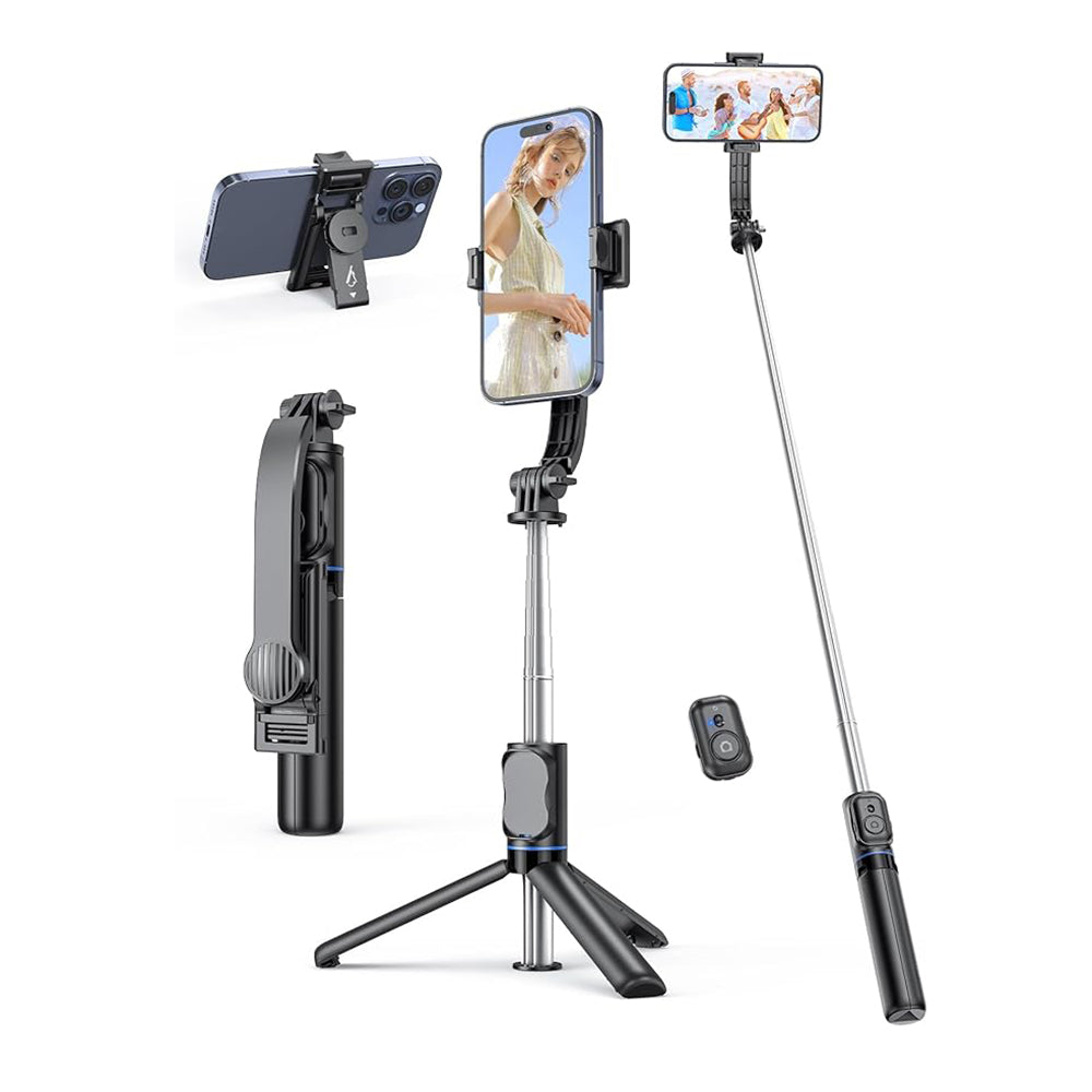 Selfie Stick Bluetooth Techsuit C01, Universeel, Zwart