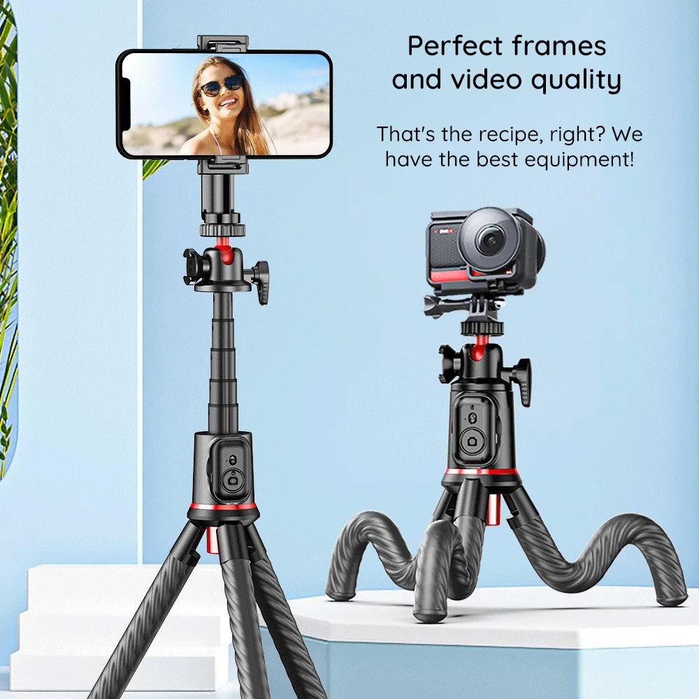 Selfie Stick Bluetooth Techsuit C03, Universeel, Zwart