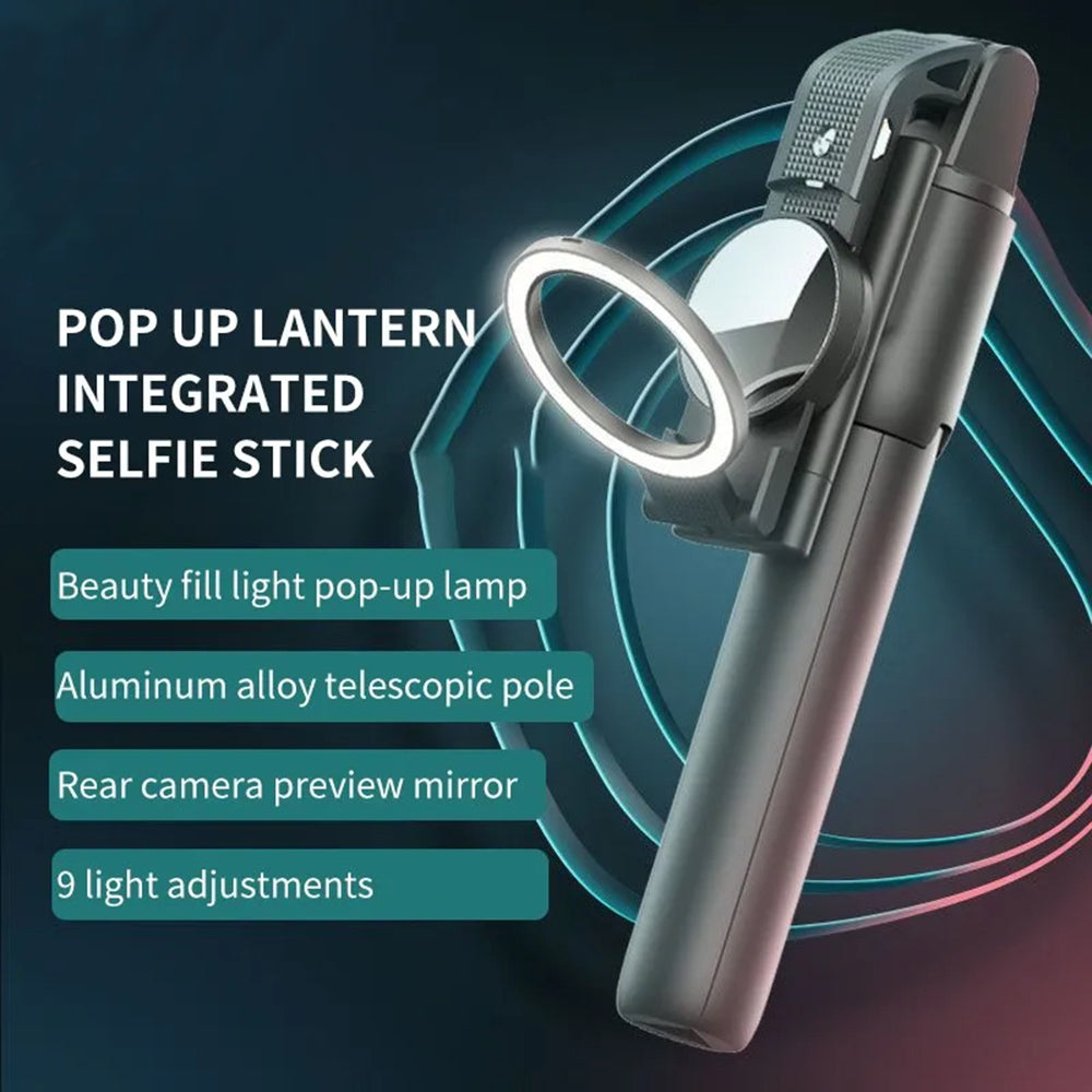 Selfie Stick Bluetooth Techsuit K13, Universal, Black