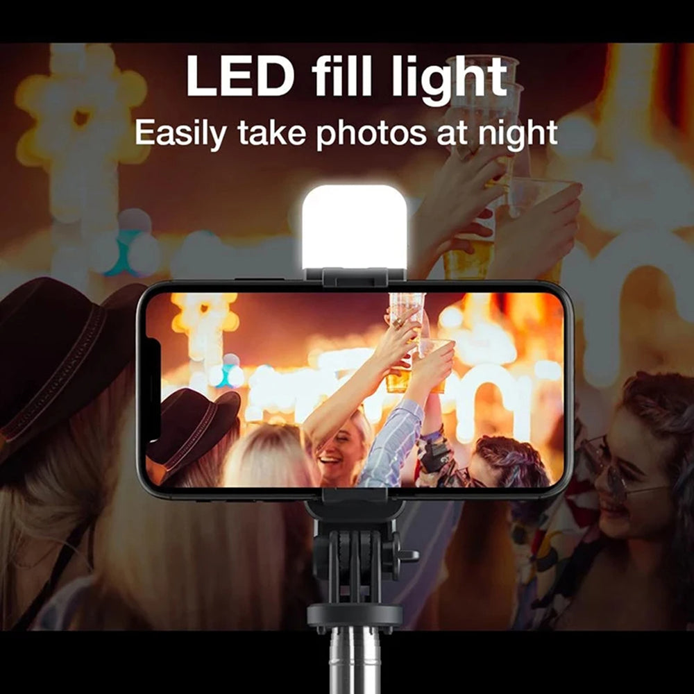 Selfie Stick Bluetooth Techsuit L02s, Universeel, Zwart