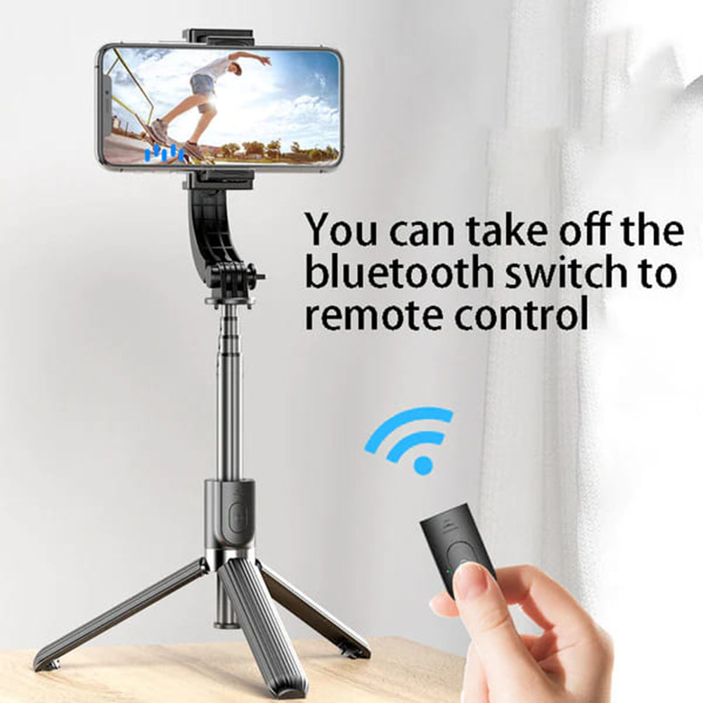 Selfie Stick Bluetooth Techsuit L08, Universeel, Zwart