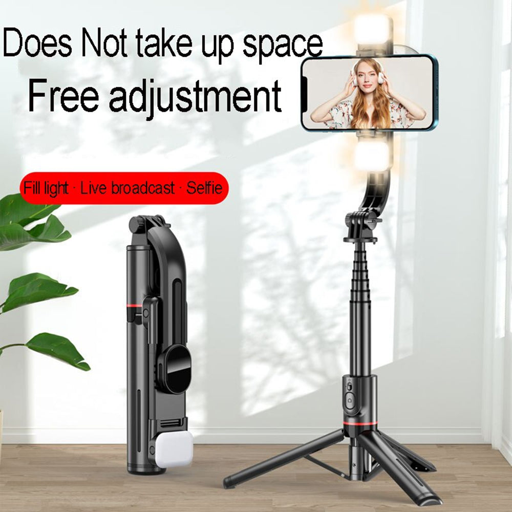 Selfie Stick Bluetooth Techsuit L12D, Universeel, Zwart