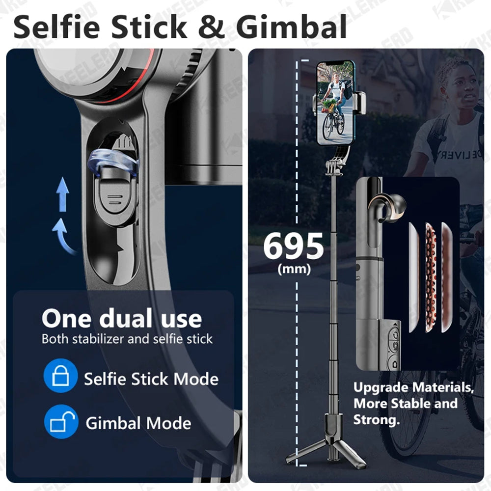 Selfie Stick Bluetooth Techsuit L18sMini, Universeel, Zwart