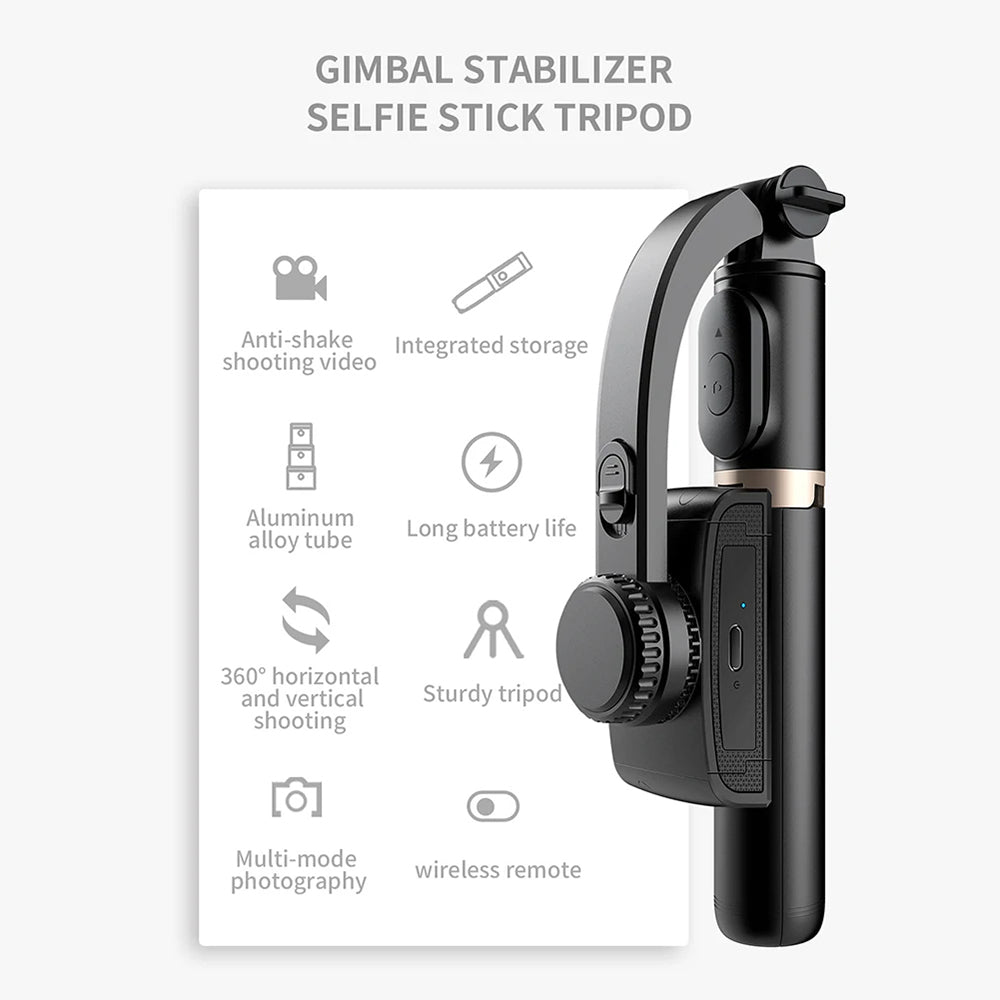 Selfie Stick Bluetooth Techsuit Q08, Universeel, Zwart