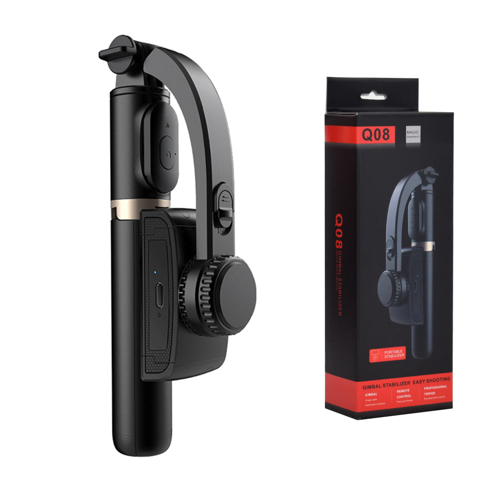 Selfie Stick Bluetooth Techsuit Q08, Universeel, Zwart