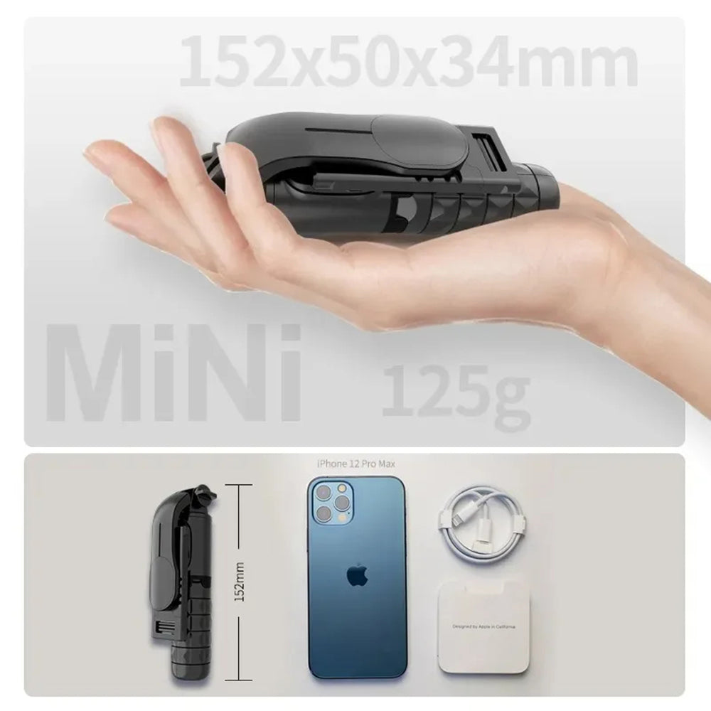 Selfie Stick Bluetooth Techsuit Q10, Universeel, Zwart