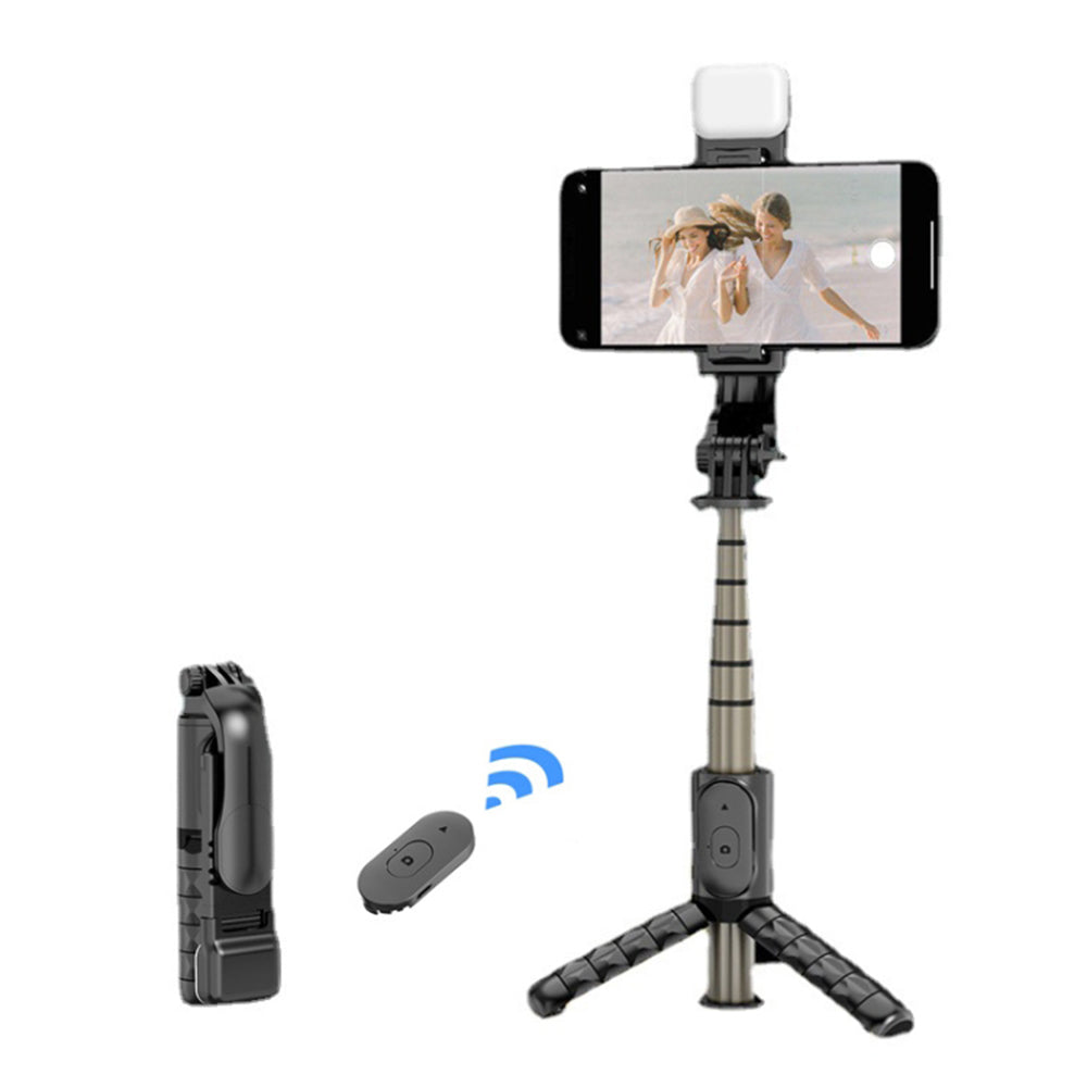 Selfie Stick Bluetooth Techsuit Q10s, Universeel, Zwart