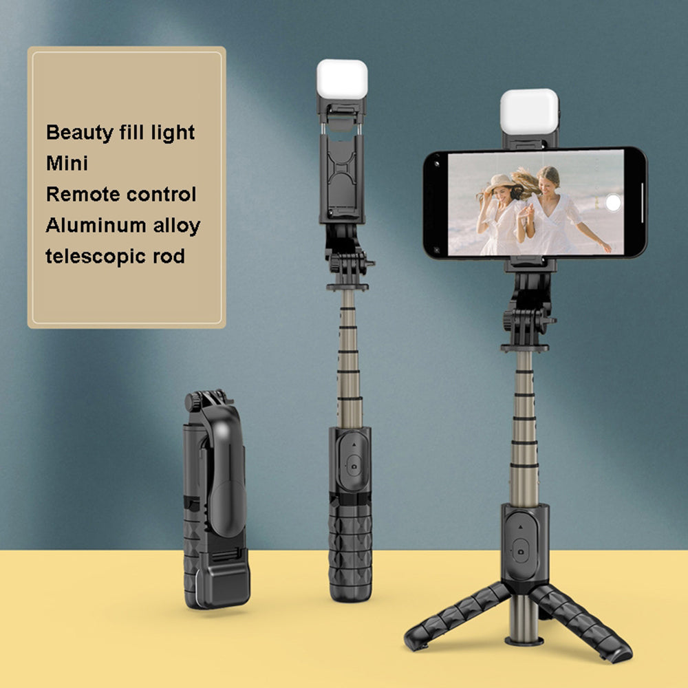 Selfie Stick Bluetooth Techsuit Q10s, Universeel, Zwart