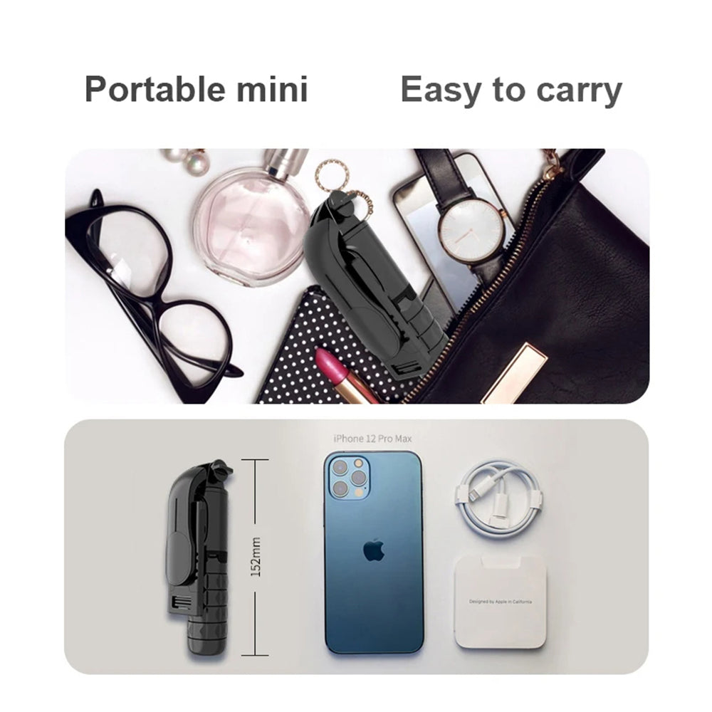 Selfie Stick Bluetooth Techsuit Q11s, Universeel, Zwart