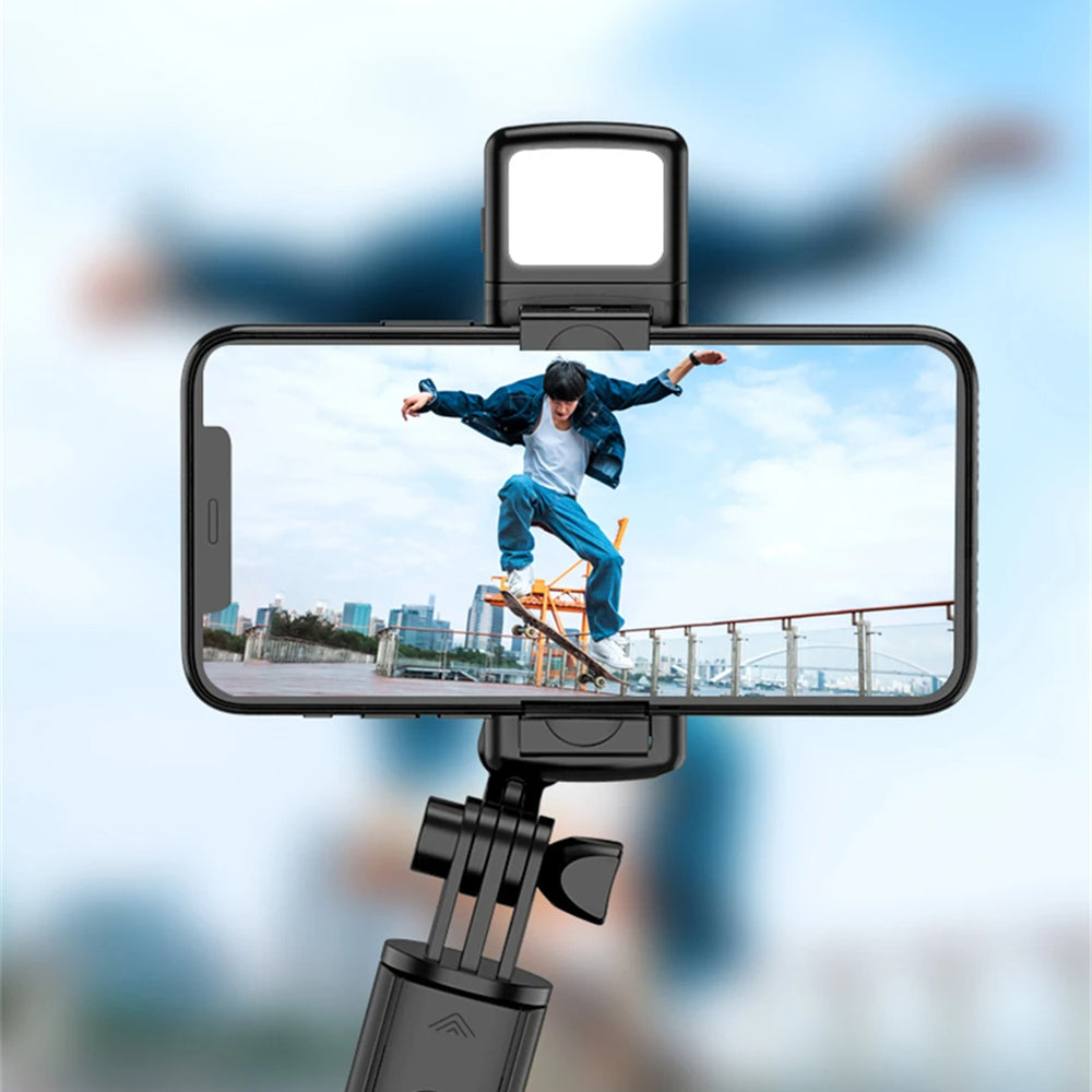 Selfie Stick Bluetooth Techsuit S03-S, Universeel, Zwart
