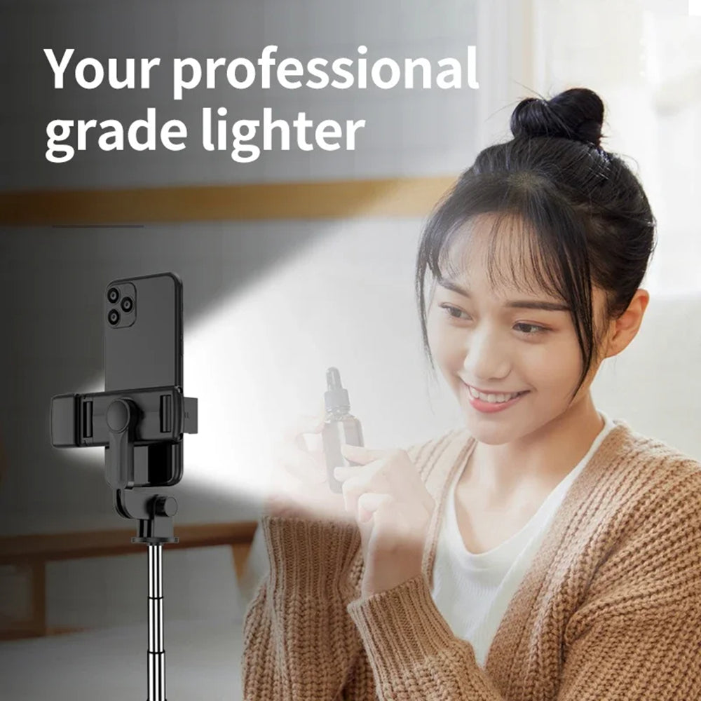 Selfie Stick Bluetooth Techsuit S03-S, Universeel, Zwart