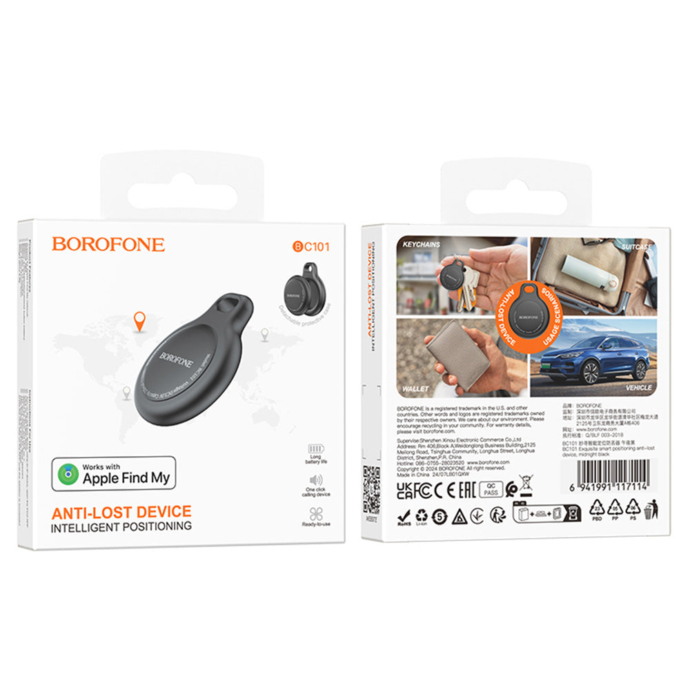 SmartTag Borofone BC101 Exquisite voor iOS Series, Zwart