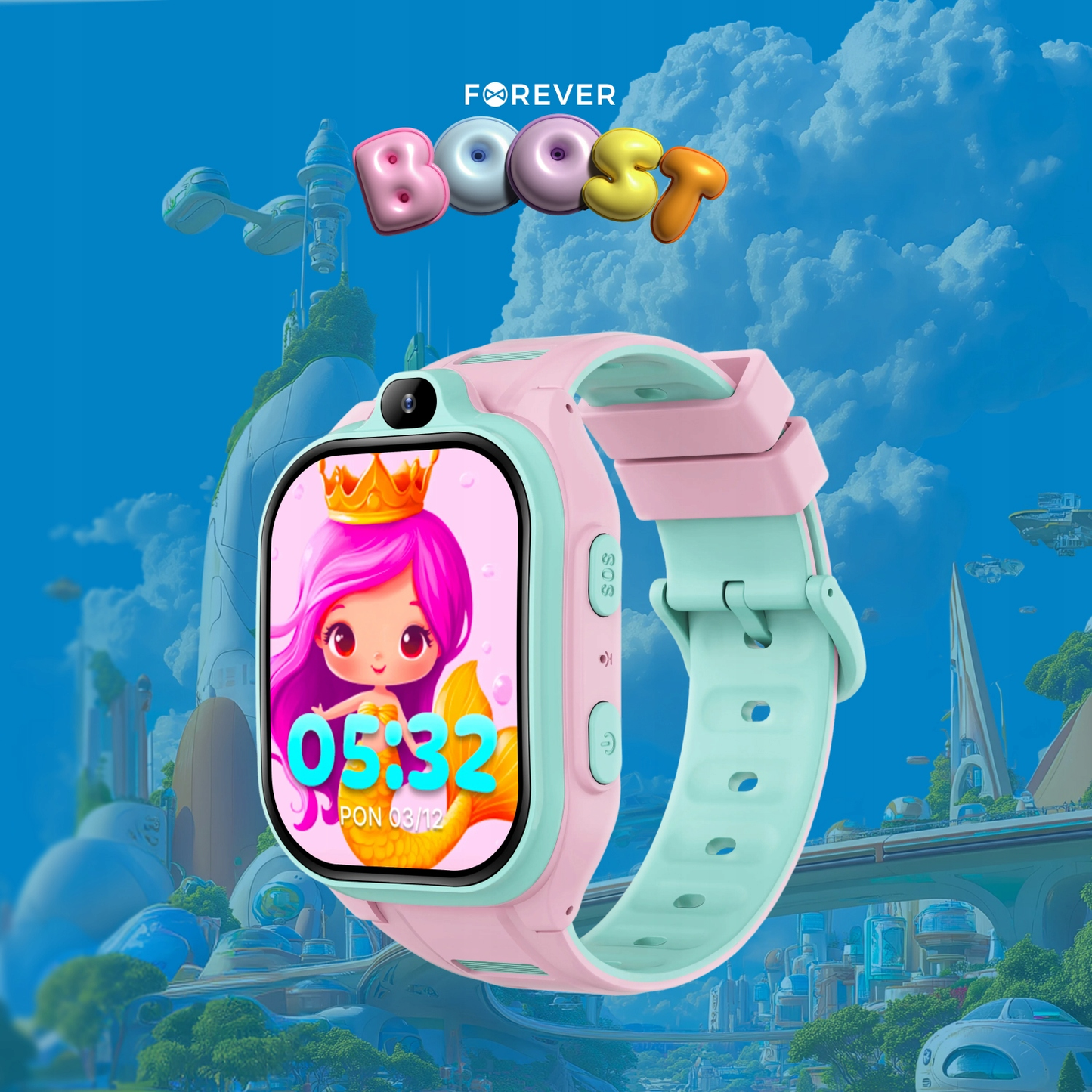 Smartwatch Forever Kids Boost KW-530 Call, Roze