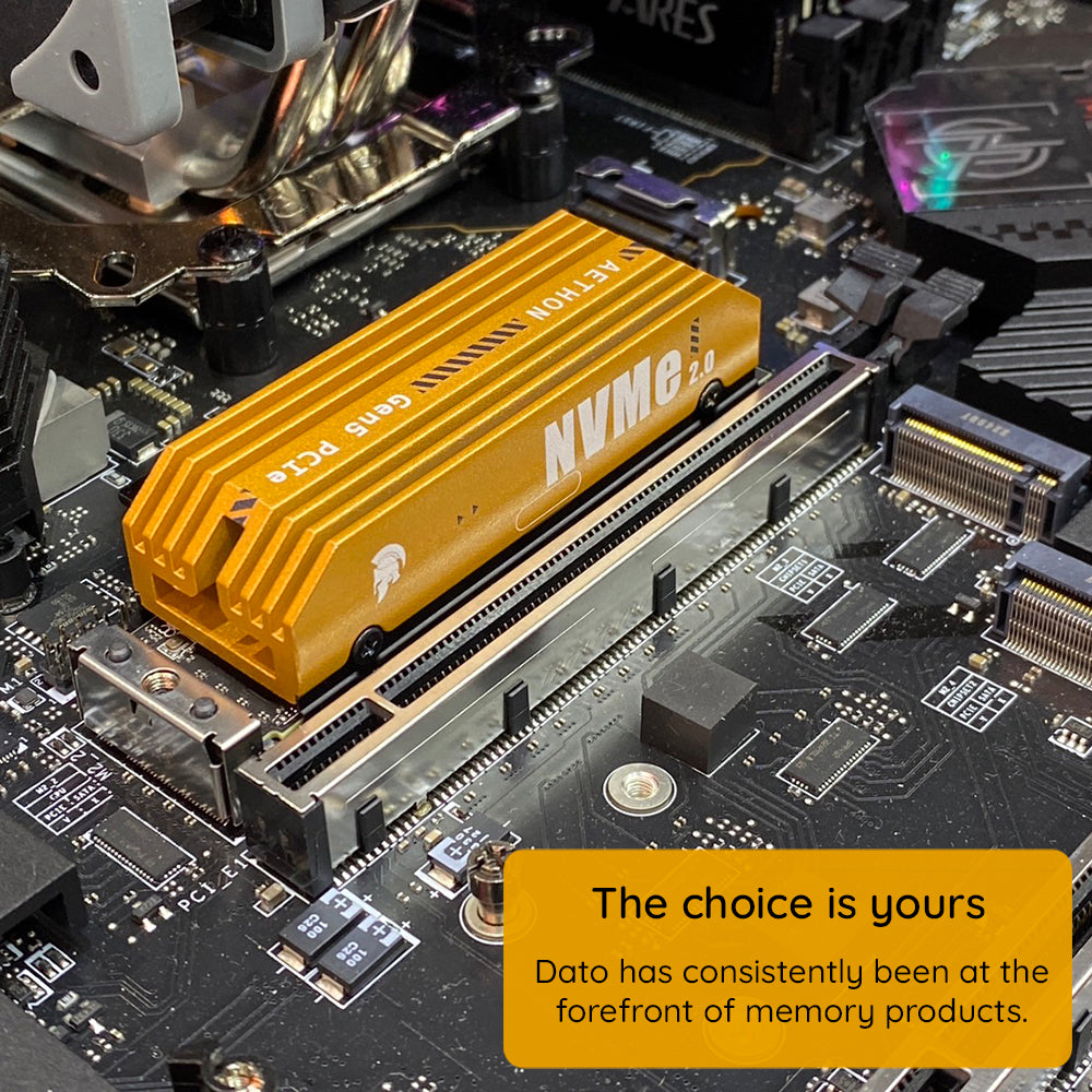 Solid State Drive (SSD) Dato Ares Aethon, NVME M.2, PCIe Gen5x4, 2TB, Zwart ARSAT-2TB