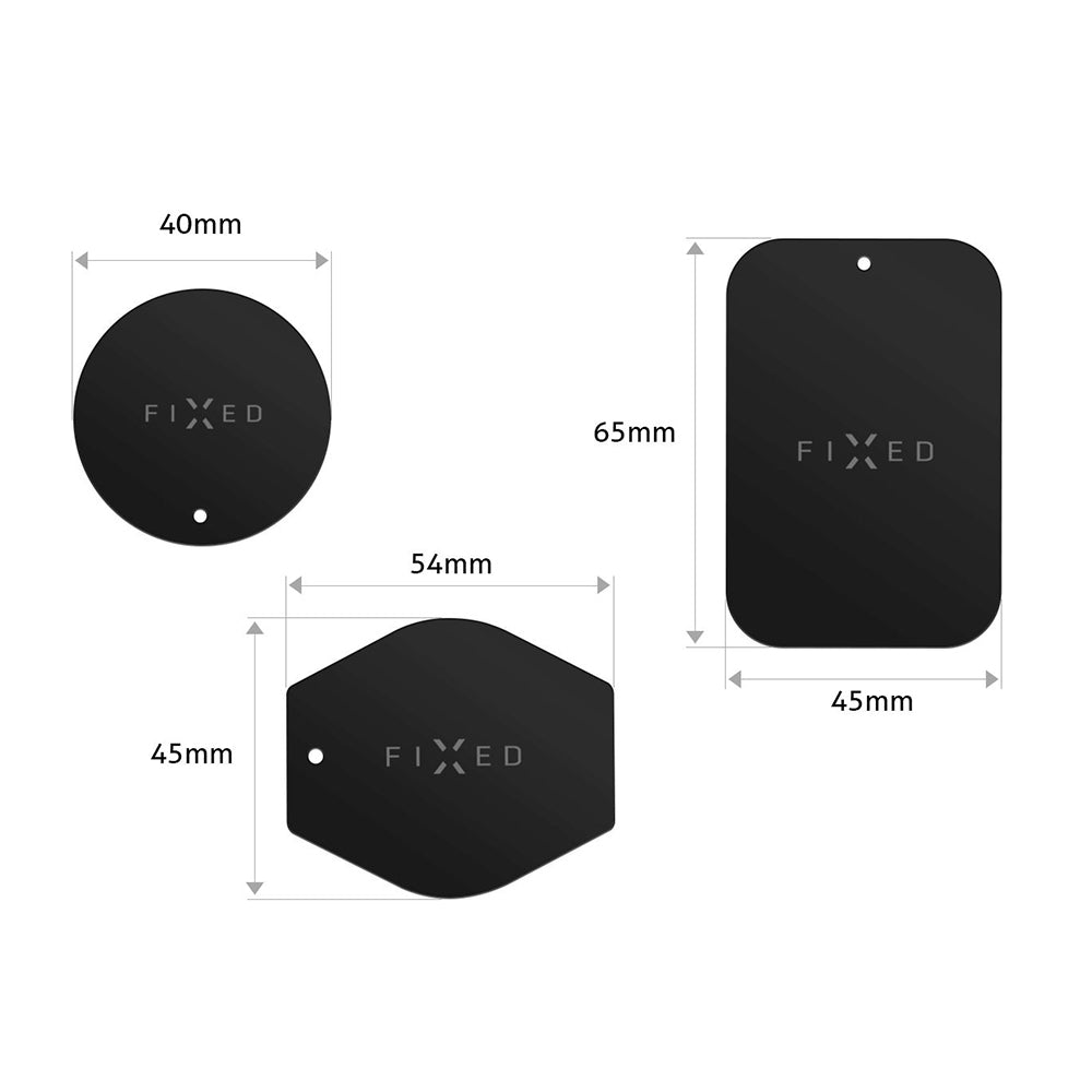 Metalen Sticker Fixed 3in1, Zwart