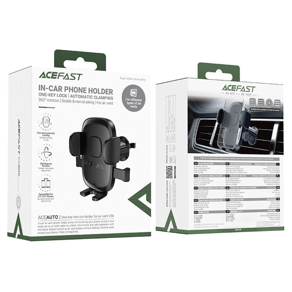 Autohouder Acefast D56, 4.7inch - 6.9inch, Zwart