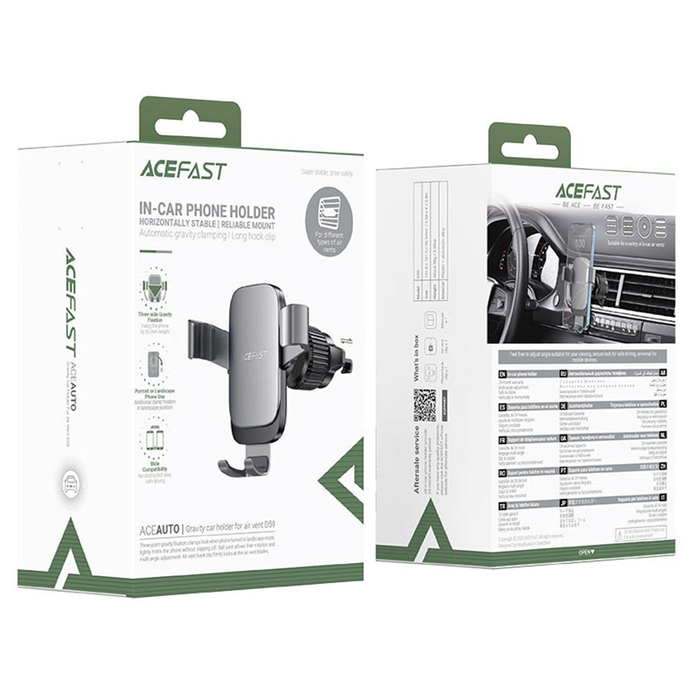Autohouder Acefast D59, 4.7inch - 6.9inch, Grijs