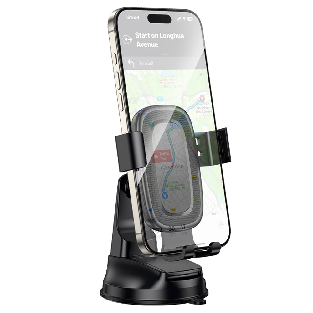 Autohouder Borofone BH130 Follower Gravity, 6.1inch - 7inch, Zwart