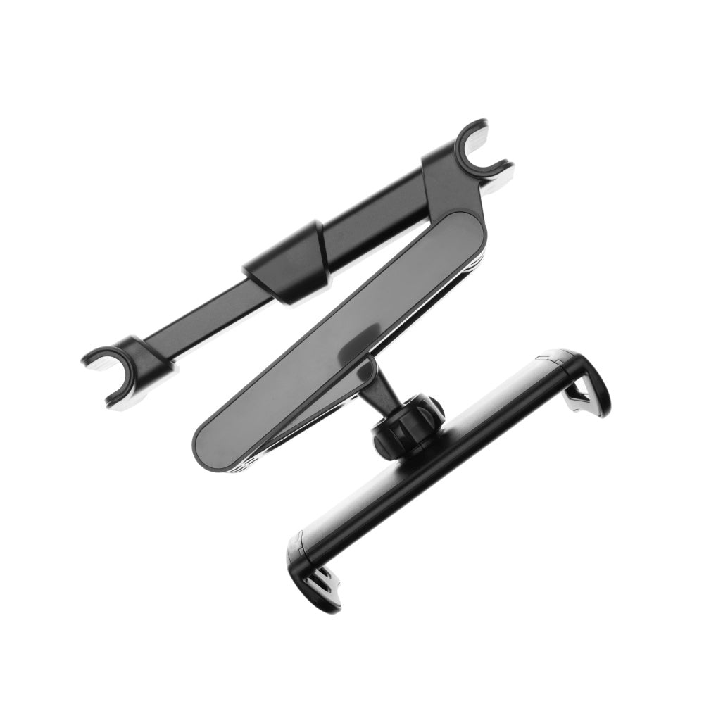 Fixed Tab Passenger 2 Headrest Car Holder, 7inch - 13inch, Black