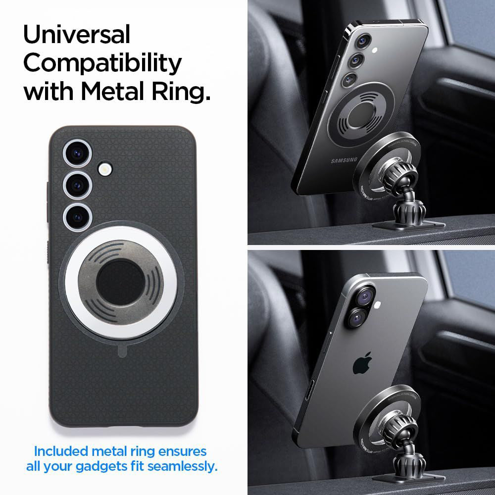 Magnetische Autohouder Spigen MFT13, Universeel, Zilver ACP08314