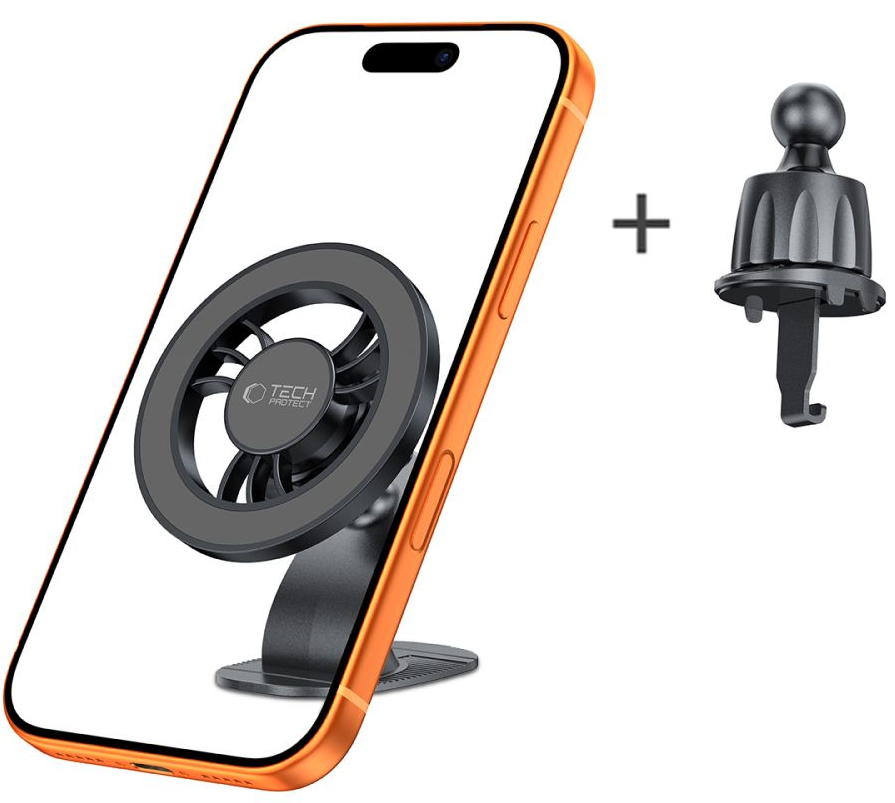 Magnetische Autohouder Tech-Protect N56 2in1 II, Universeel, Zwart