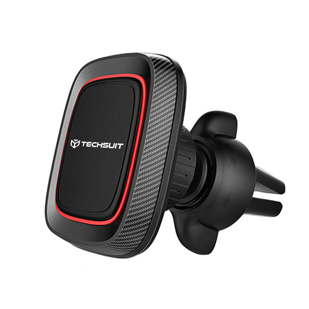 Magnetische Autohouder Techsuit S4, Universeel, Zwart Rood
