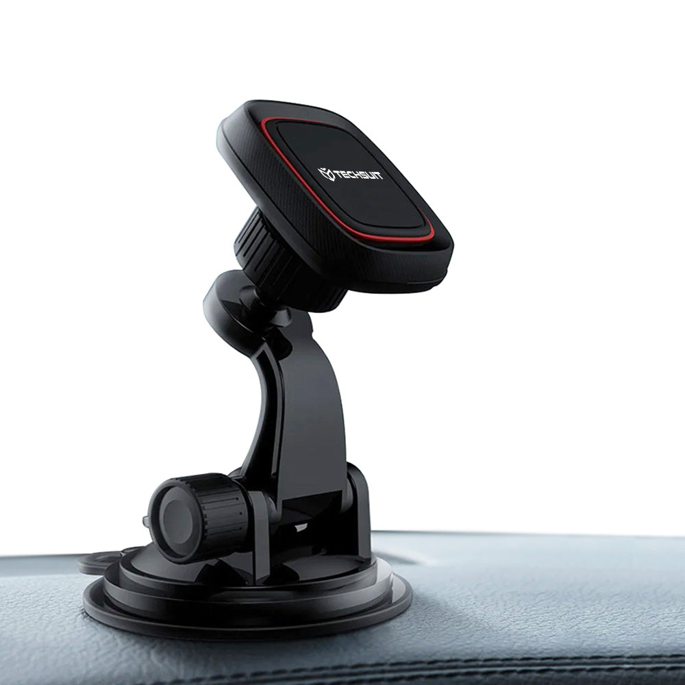 Autohouder Magnetisch Techsuit S6, Universeel, Zwart Rood