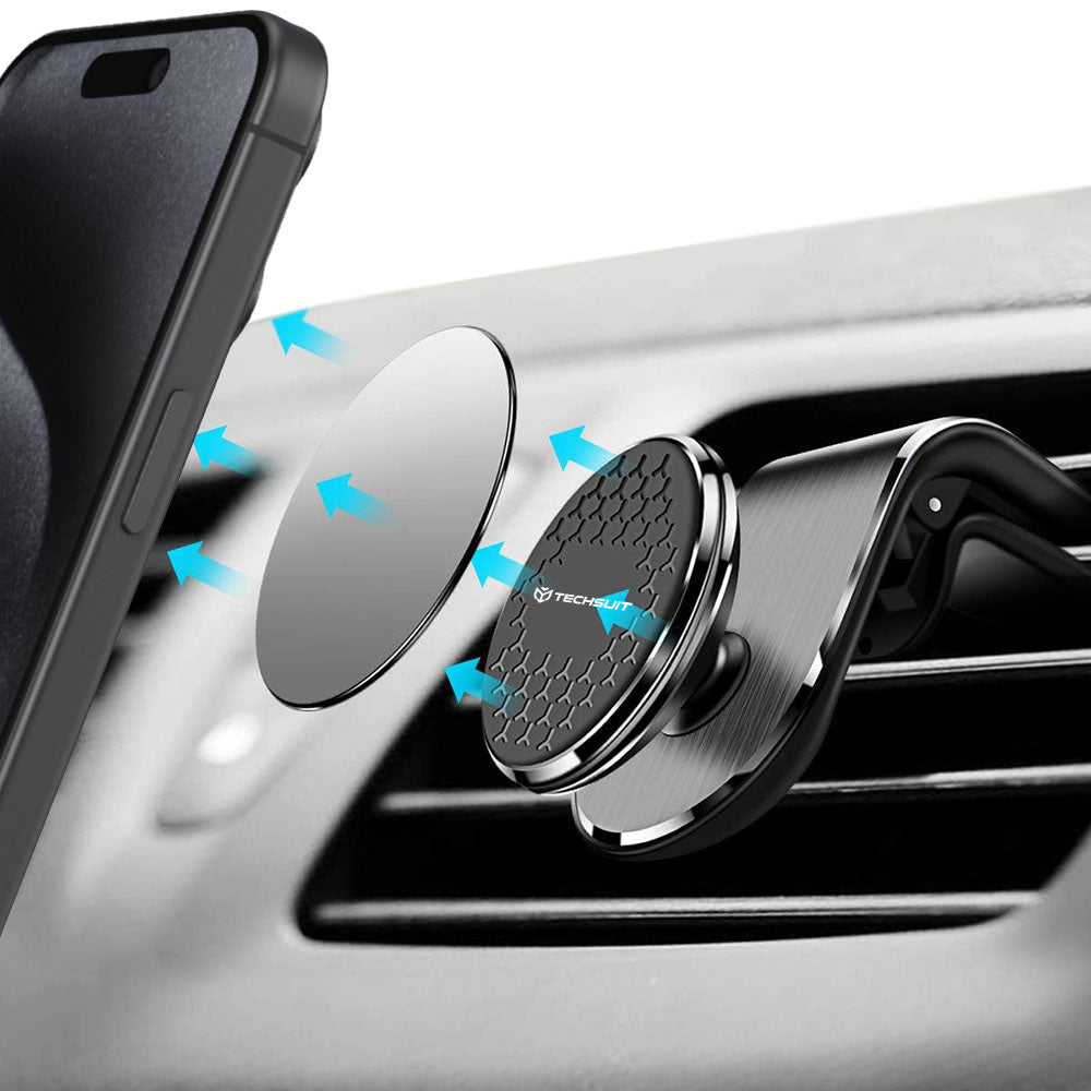 Magnetische Autohouder Techsuit S8, Universeel, Zilver