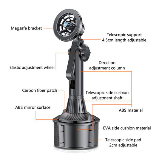 Yesido C200 Magnetic Car Holder, Universal, Black