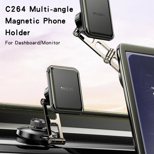 Magnetische Autohouder Yesido C264, Universeel, Zwart