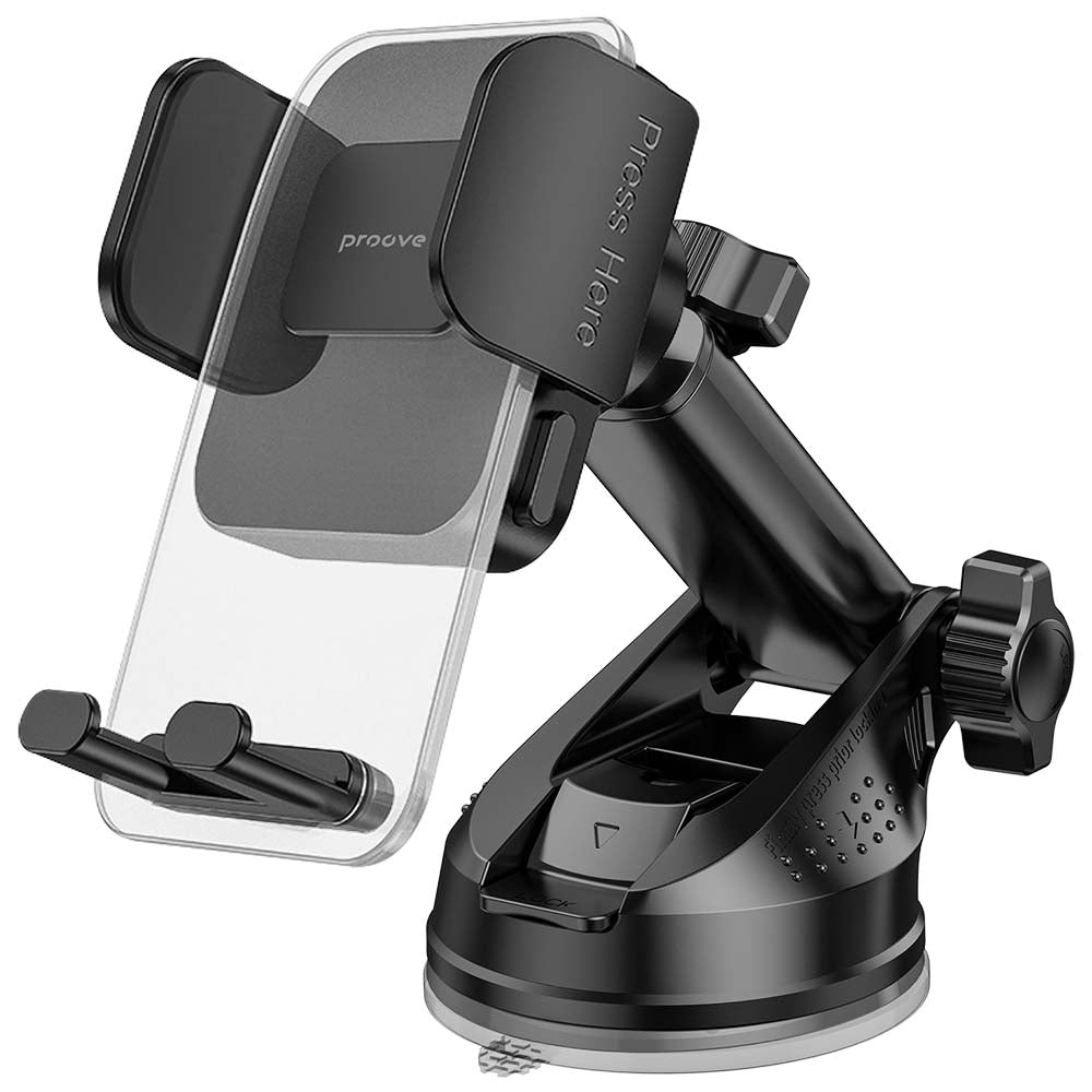 Autohouder Proove Crystal Clamp Plus Dash, 4.7inch - 6.9inch, Zwart CHCSP0000001