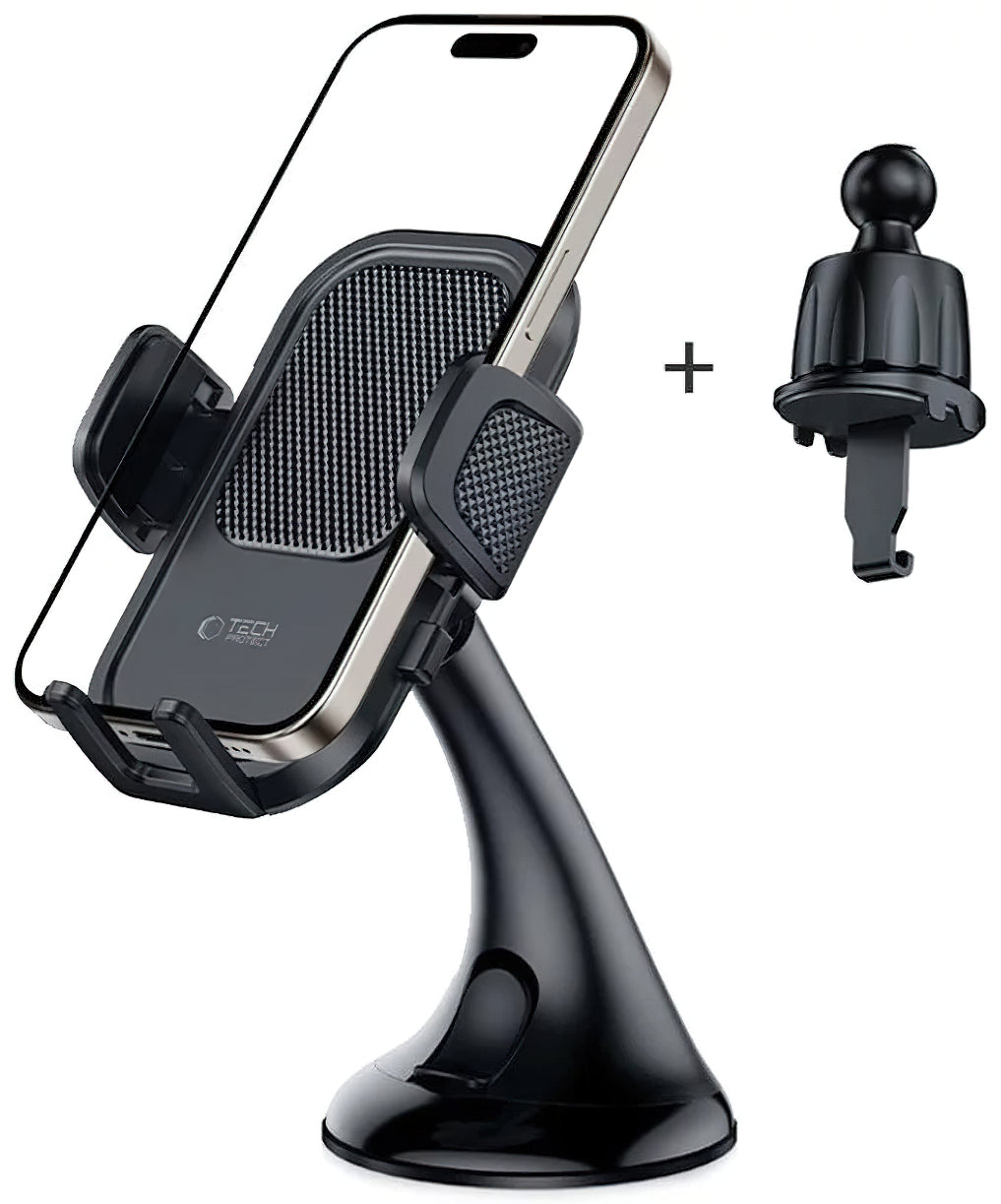 Autohouder Tech-Protect V8-3 2in1, Universeel, Zwart