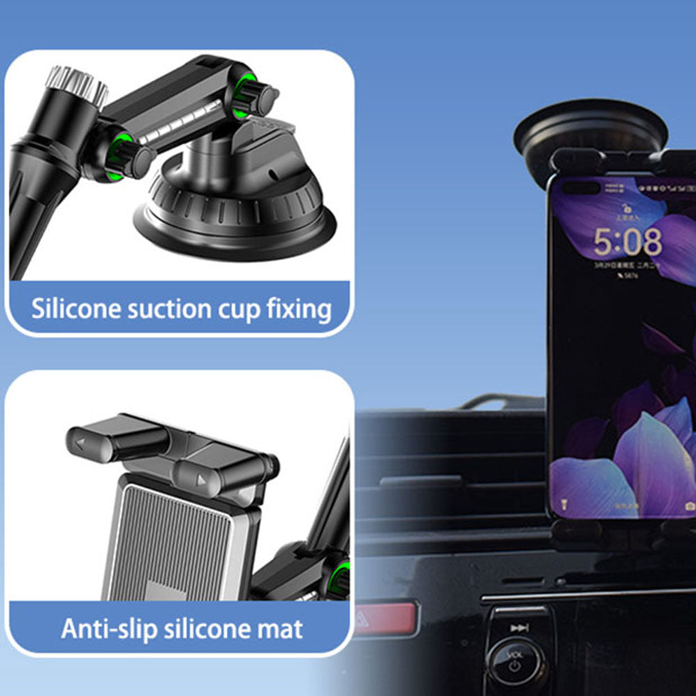 Autohouder Techsuit ST1 voor Telefoon / Tablet, 4.7inch - 12.9inch, Zwart