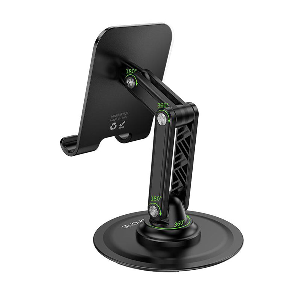 Borofone BH128 Admirado Bureauhouder, 4,5 inch - 7 inch, Zwart
