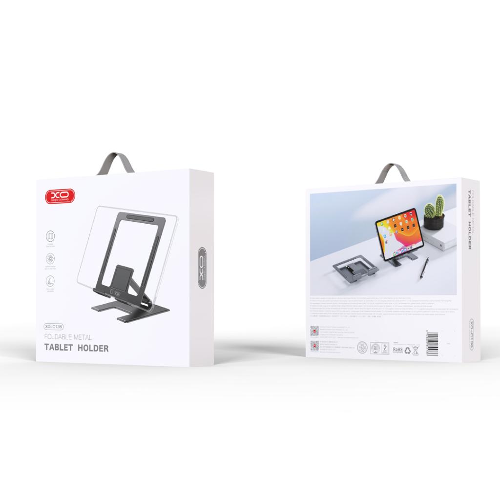 XO Design C136 Bureaustandaard voor Telefoon / Tablet, 4.7inch - 12.9inch, Zwart