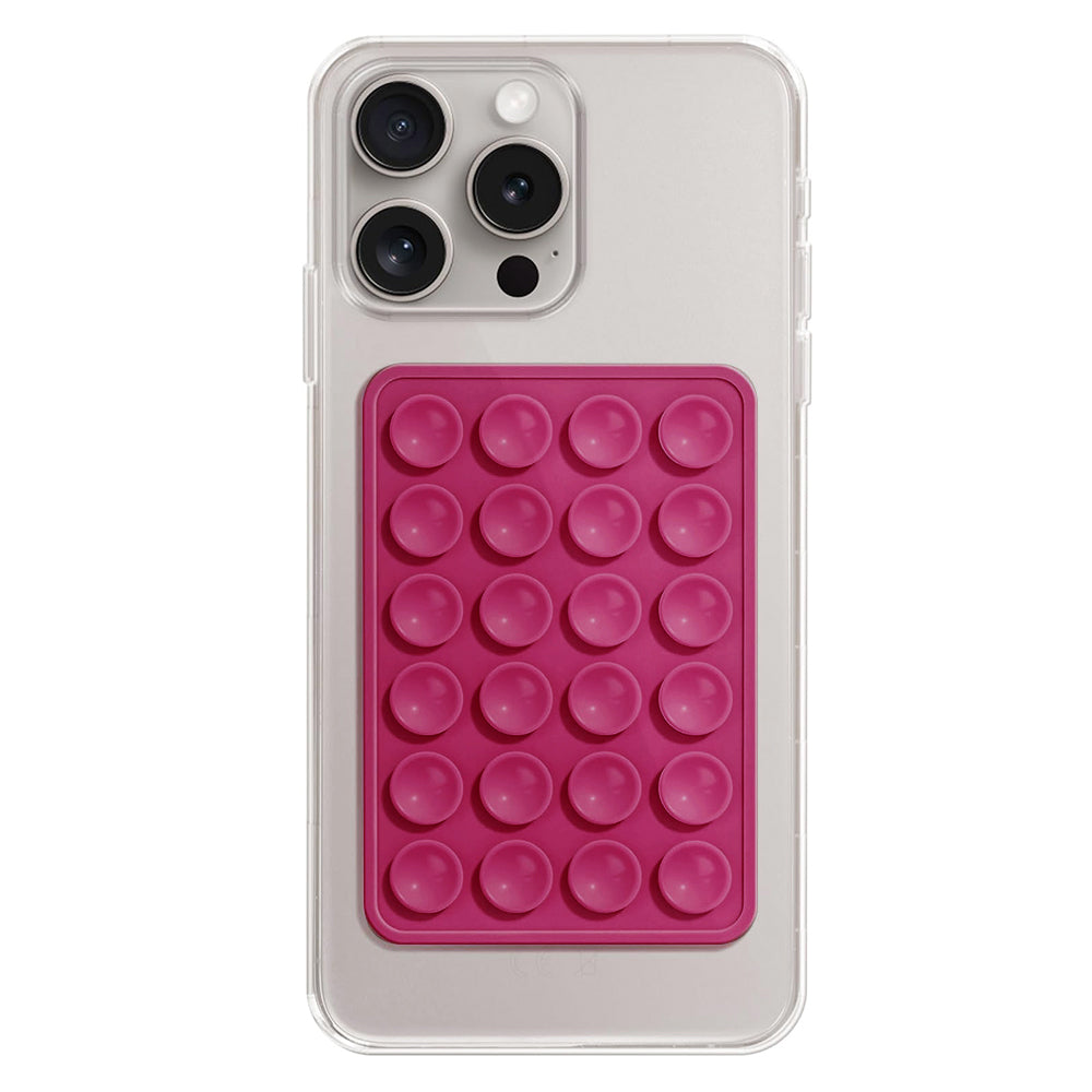 Techsuit SM-PAD Suction Cup Holder, Fuchsia