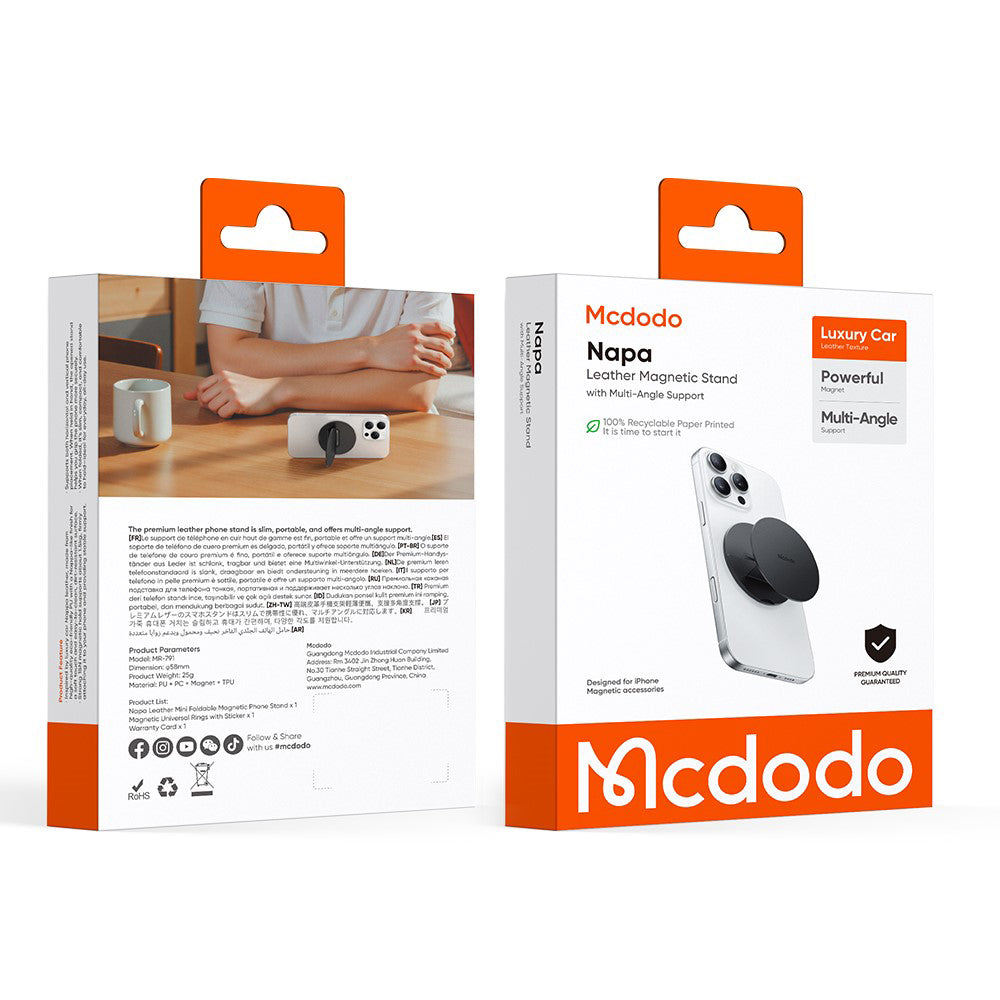 McDodo MR-7910 Universele Ringhouder, Zwart