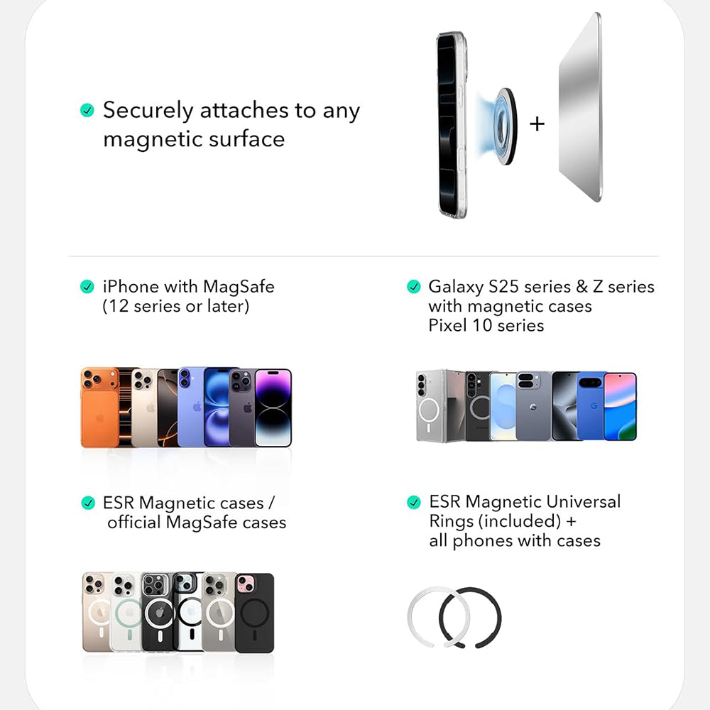 ESR HaloLock Ringhouder, Universeel, Zwart