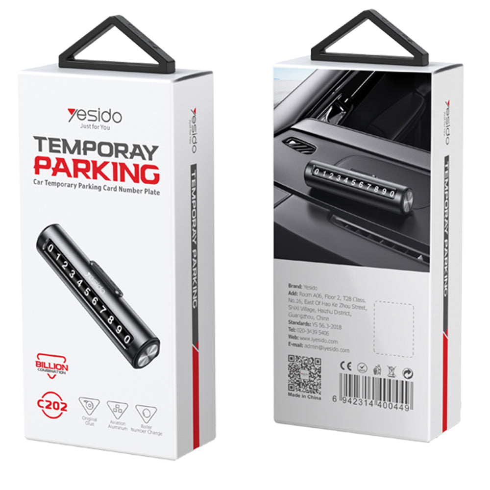 Auto Telefoonnummer Houder Yesido C202, Zwart