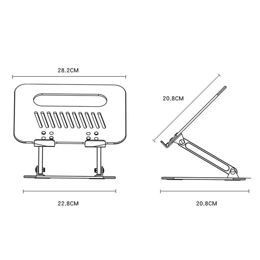 Yesido LP05 laptopstandaard voor 10inch - 17inch, Zilver