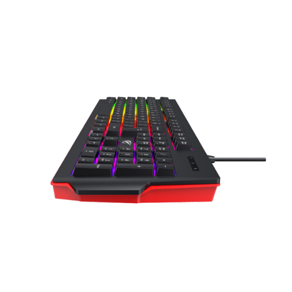 Gaming Toetsenbord Wired USB HAVIT KB866L, RGB, 1.4m, Zwart Rood
