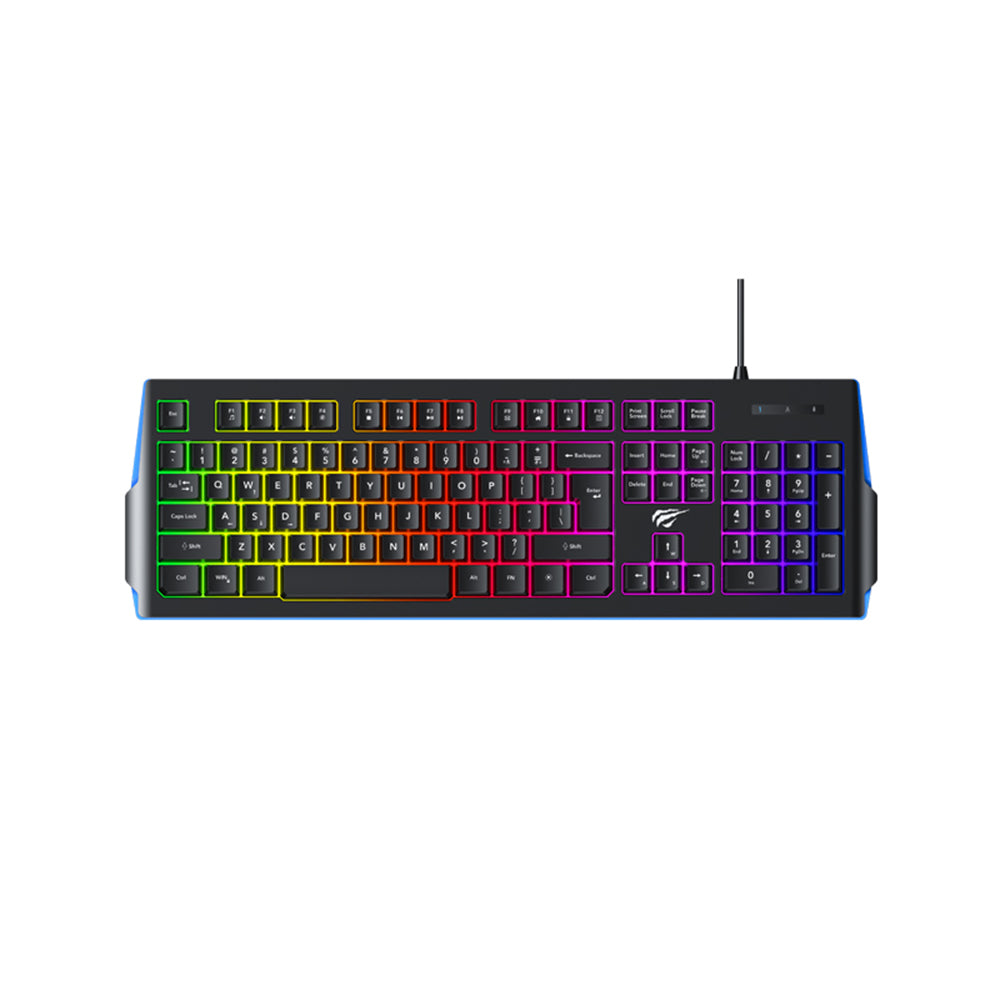 Gaming Toetsenbord Wired USB HAVIT KB866L, RGB, 1.4m, Zwart Rood