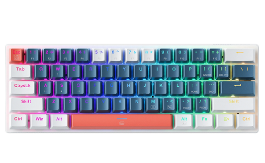 Gaming Toetsenbord Bedraad USB Machenike K500-B61 Mechanisch, RGB, Blauw Wit