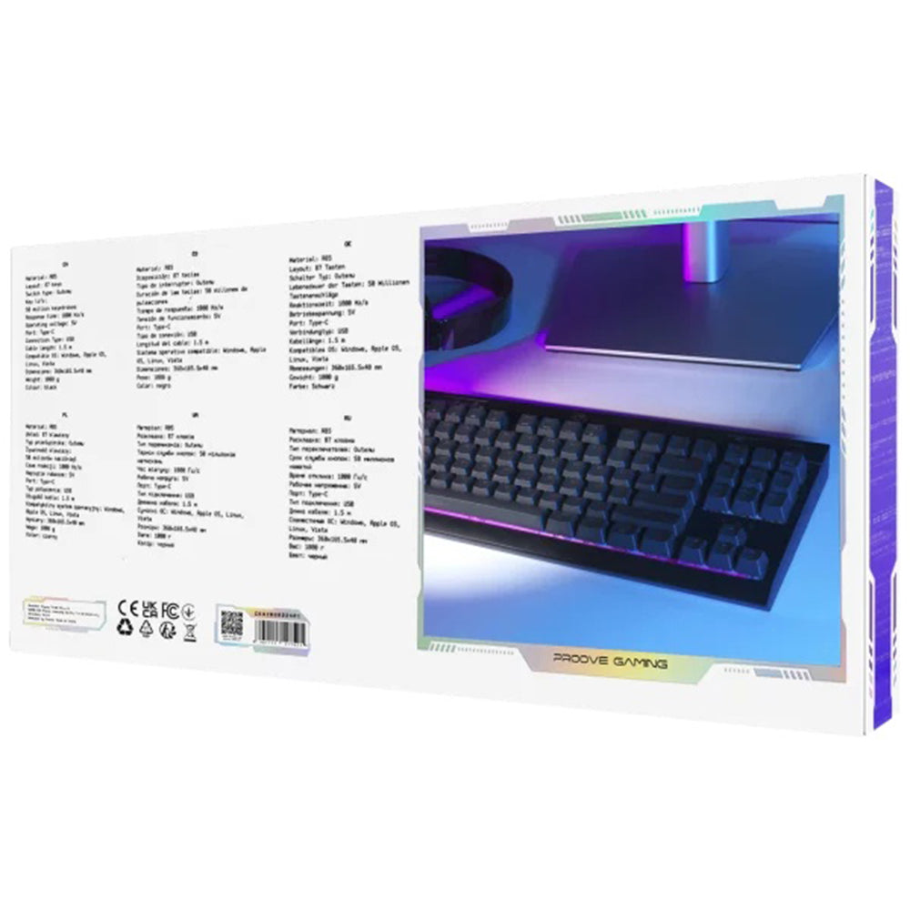 Gaming Toetsenbord Wired USB Proove Sideswap, RGB, 1.5m, Zwart CKSIEN00022401