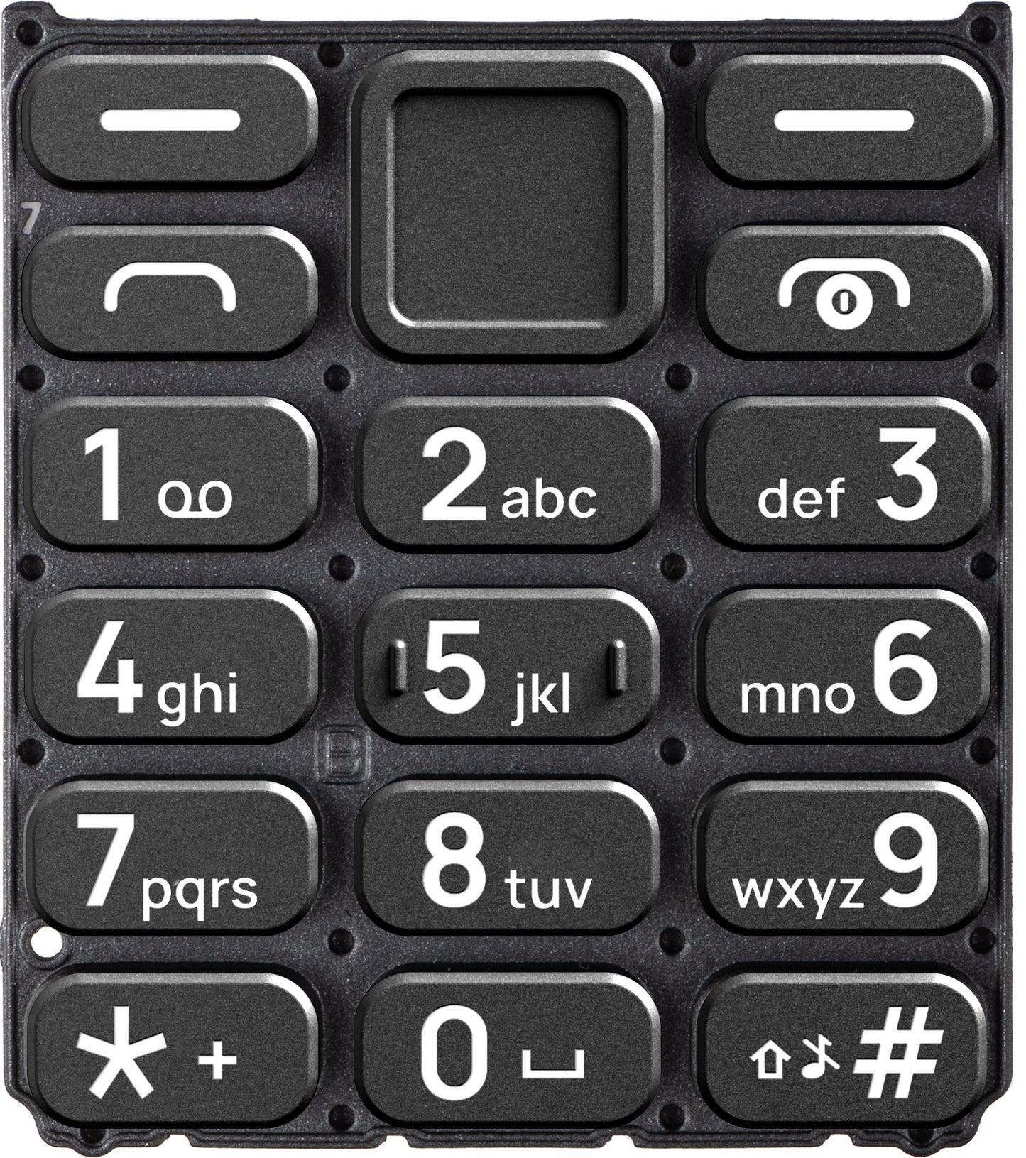 Latijns toetsenbord voor HMD 110 / Nokia 110 (2024), Zwart