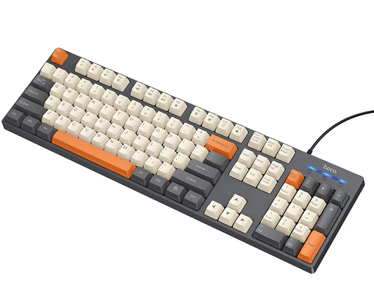 Bedrade USB-toetsenbord HOCO GM61 Tri-Color, 1,45m, Grijs